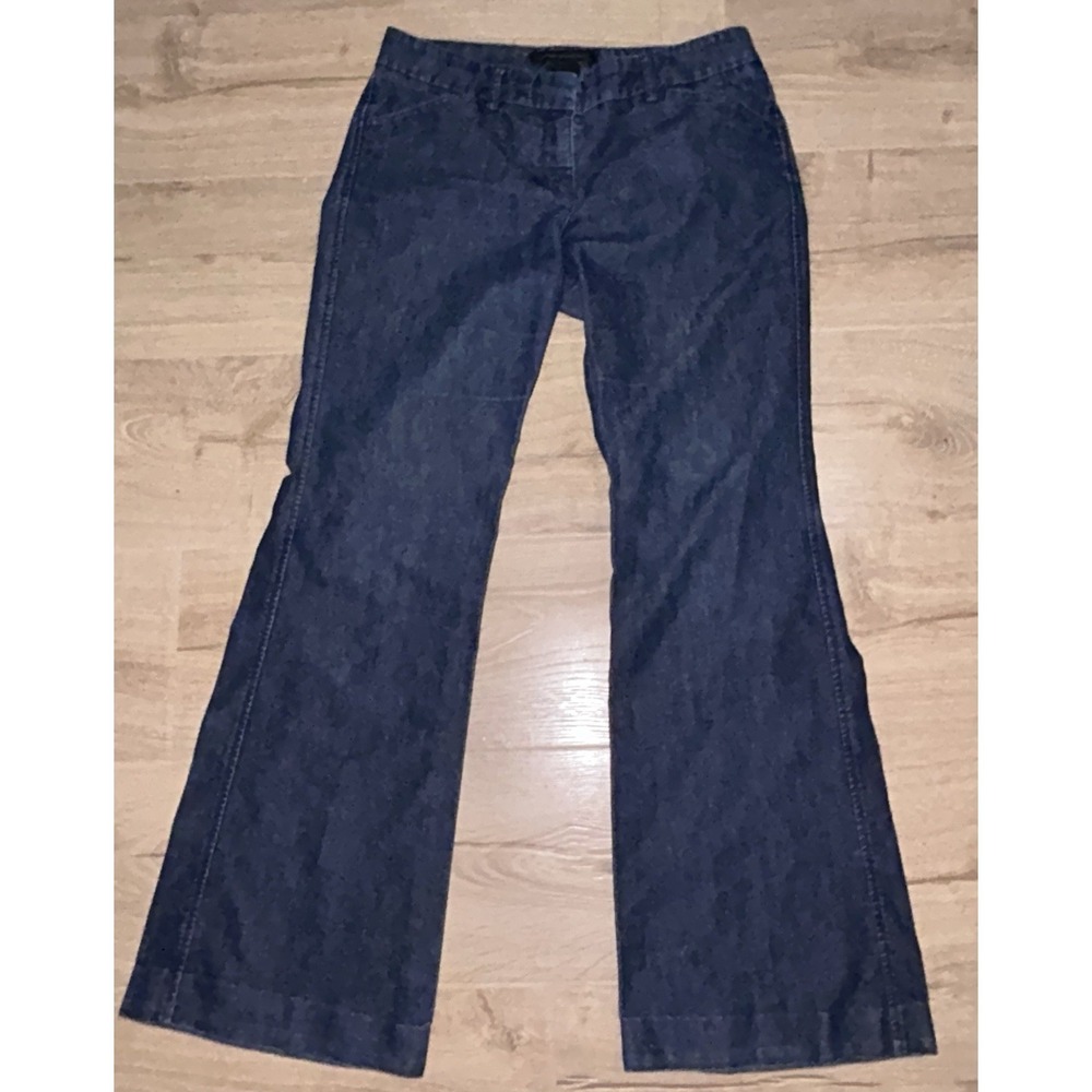 Express Design Studio Women's Flared Blue Denim Jeans Dark Wash Stretch